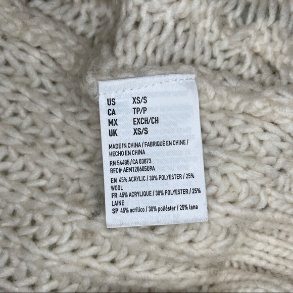 American Eagle Cable Knit Cardigan Sweater - Picture 4 of 8